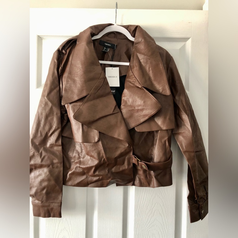 Faux Leather Moto Jacket